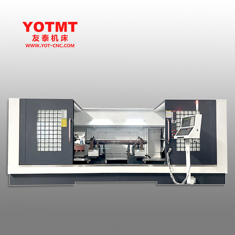 Centro de mecanizado CNC horizontal de doble cara HMDB-2500 para perforación de fresado de eje ferroviario
